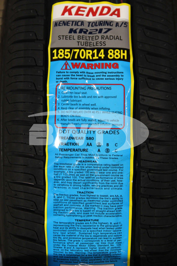 Kenda Kenetica Touring AS KR217 Tire(s) 185/70R14 88H SL 185/70-14 1857014