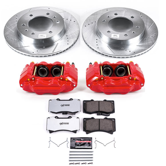 PowerStop Z36 Truck and SUV Ceramic Brake Pad, Drilled & Slotted Rotor, and Cali