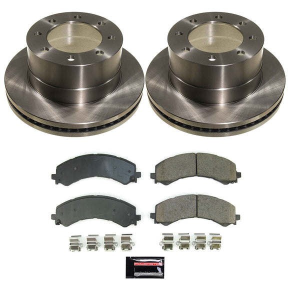 PowerStop OE Stock Replacement Low-Dust Ceramic Brake Pad and Rotor Kit