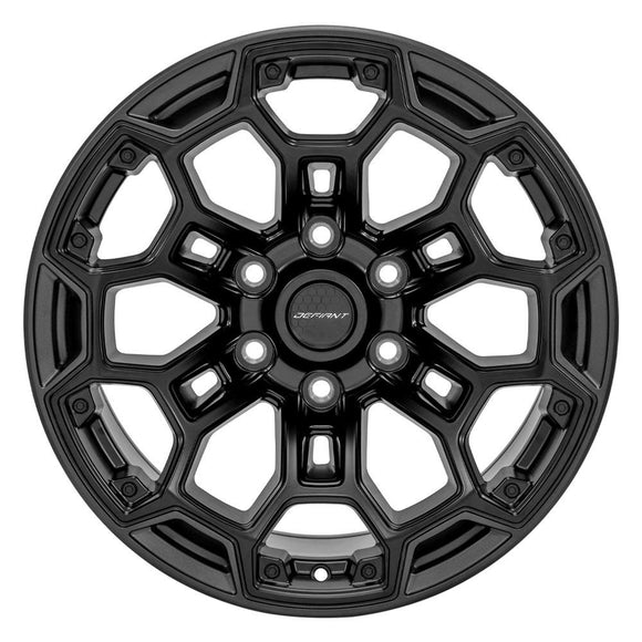 18x9 Defiant DF03 Satin Black and Charcoal 6x139.7 6x5.5 ET-12 Wheel Rim