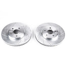 PowerStop Evolution Drilled Slotted Rotors Pair Front For Lexus LS430