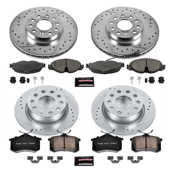 PowerStop Z23 Daily Driver Carbon-Fiber Ceramic Brake Pad and Drilled & Slotted