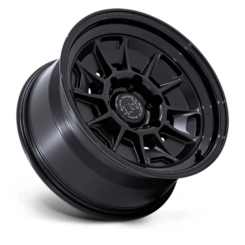 17x8.5 Black Rhino BR021 Mondo Matte Black Gloss Black Lip 6x139.7 ET-10 Wheel