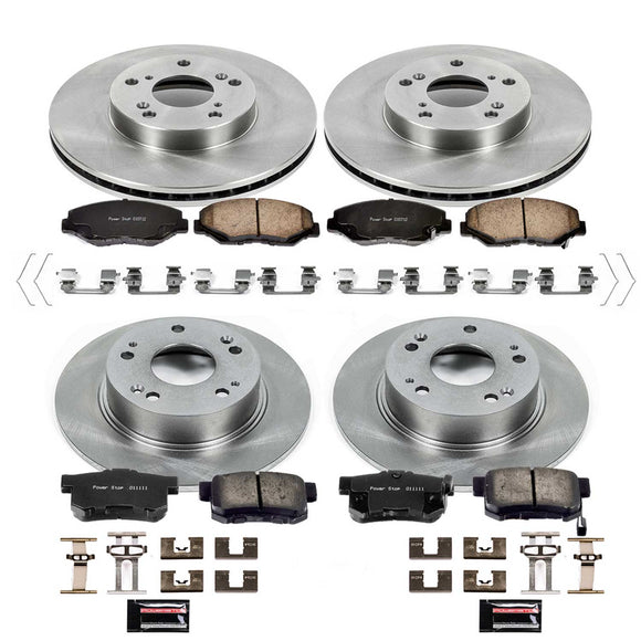 PowerStop OE Stock Replacement Low-Dust Ceramic Brake Pad and Rotor Kit