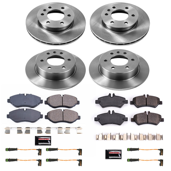 PowerStop OE Stock Replacement Low-Dust Ceramic Brake Pad and Rotor Kit