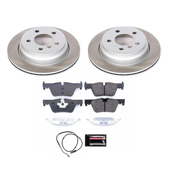 PowerStop Semi-Coated Rotor and Low-Dust Ceramic Brake Pad Kit