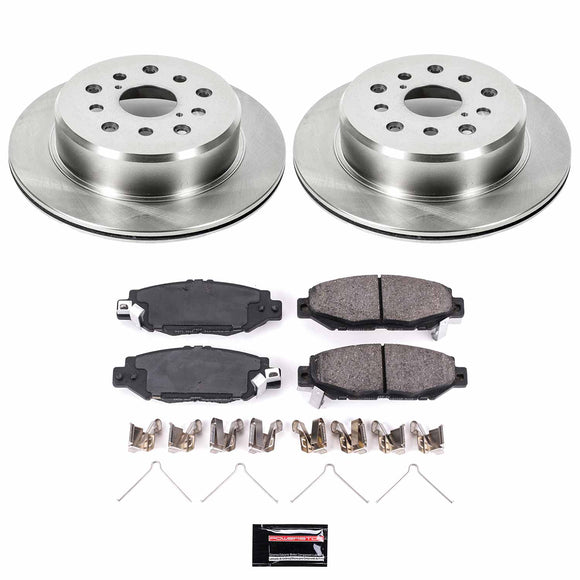 PowerStop OE Stock Replacement Low-Dust Ceramic Brake Pad and Rotor Kit