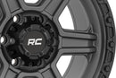 17x8.5 Rough Country 79 Series Gunmetal Gray 6x5.5 ET0 Wheel Rim