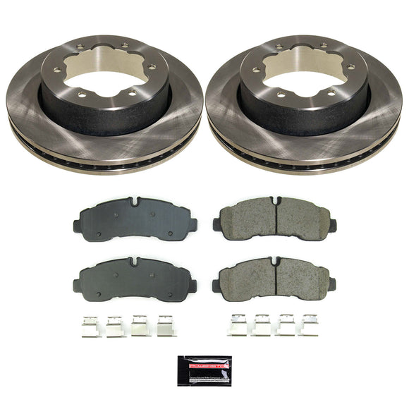 PowerStop OE Stock Replacement Low-Dust Ceramic Brake Pad and Rotor Kit