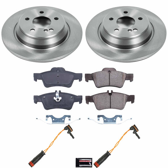 PowerStop OE Stock Replacement Low-Dust Ceramic Brake Pad and Rotor Kit