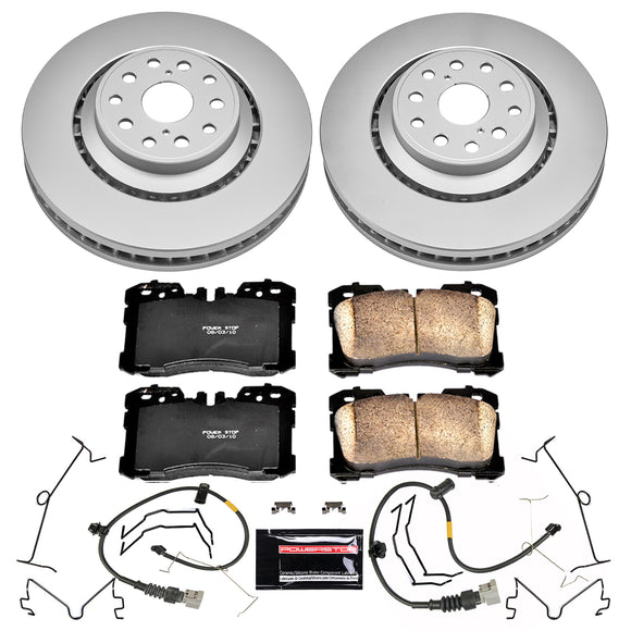PowerStop Genuine Geomet Coated Rotor and Low-Dust Ceramic Brake Pad Kit