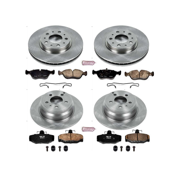 PowerStop OE Stock Replacement Low-Dust Ceramic Brake Pad and Rotor Kit