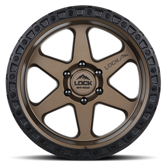 17x9 Lock Off-Road Olympus Matte Bronze Black Ring 6x135 ET-35 Wheel Rim