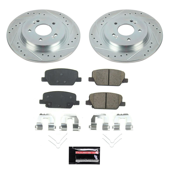 PowerStop Semi-Coated Rotor and Low-Dust Ceramic Brake Pad Kit