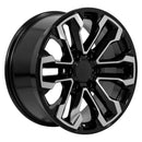 18" Replica CV69 fits Chevrolet Silverado 18 in. x 8.5 in. Gloss Black