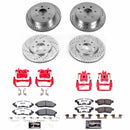 PowerStop Z36 Truck and SUV Ceramic Brake Pad, Drilled & Slotted Rotor, and Cali