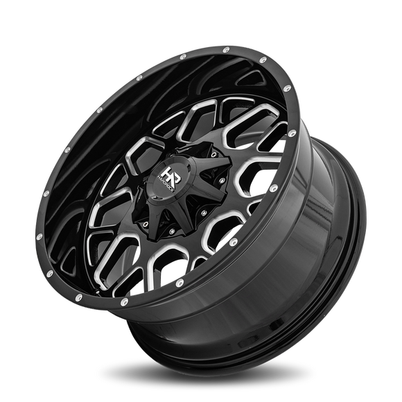 20x10 Hardrock Gunner Gloss Black Milled 5x127/139.7 ET-19 wheel/rim