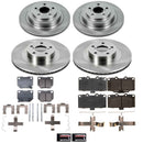 PowerStop OE Stock Replacement Low-Dust Ceramic Brake Pad and Rotor Kit