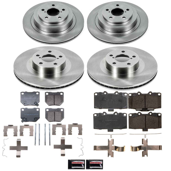 PowerStop OE Stock Replacement Low-Dust Ceramic Brake Pad and Rotor Kit