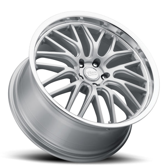 18x8 Voxx Masi Silver Mirror Mach Lip 5x115 ET20 wheel/rim