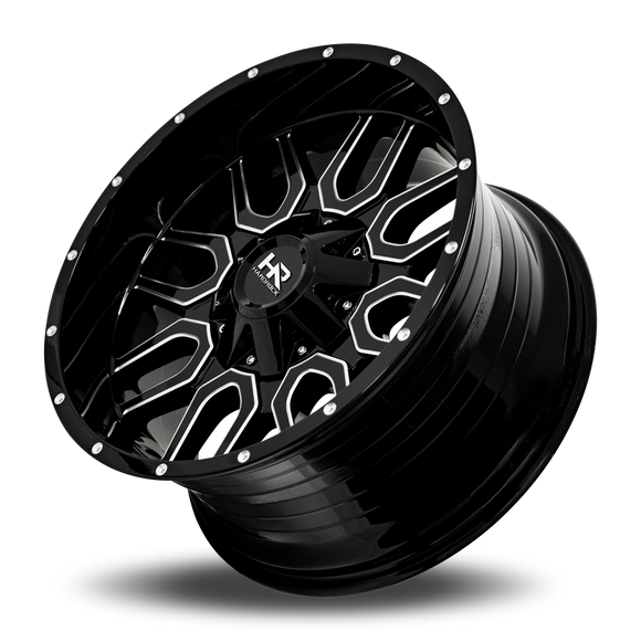 20x10 Hardrock Commander Gloss Black Milled 6x135/139.7 ET-19 wheel/rim