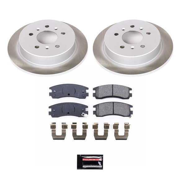 PowerStop Semi-Coated Rotor and Low-Dust Ceramic Brake Pad Kit