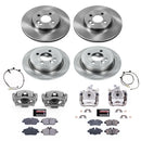 PowerStop OE Stock Replacement Low-Dust Ceramic Brake Pad, Rotor and Caliper Kit