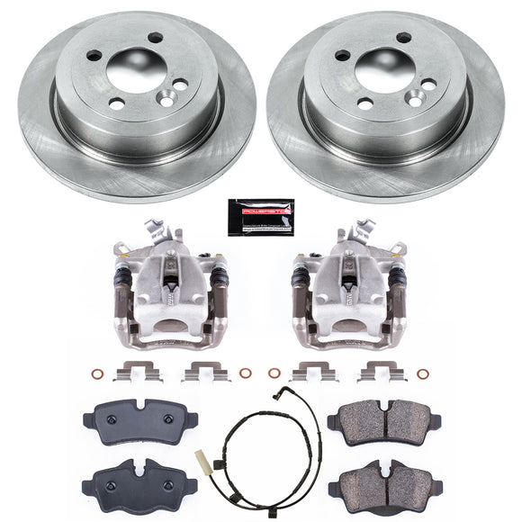 PowerStop OE Stock Replacement Low-Dust Ceramic Brake Pad, Rotor and Caliper Kit