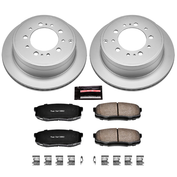 PowerStop Genuine Geomet Coated Rotor and Low-Dust Ceramic Brake Pad Kit