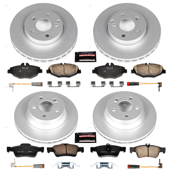 PowerStop Genuine Geomet Coated Rotor and Carbon-Fiber Ceramic Brake Pad Kit