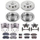 PowerStop OE Stock Replacement Low-Dust Ceramic Brake Pad, Rotor and Caliper Kit