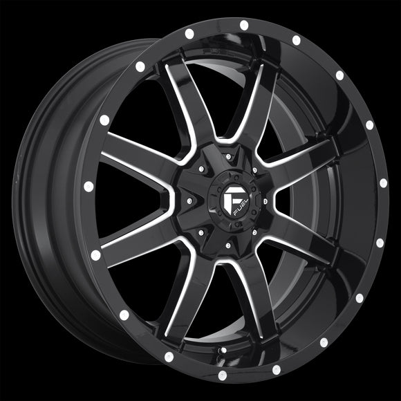 22X10 Fuel D610 Maverick Gloss Black Milled 8X170 ET10 wheel/rim