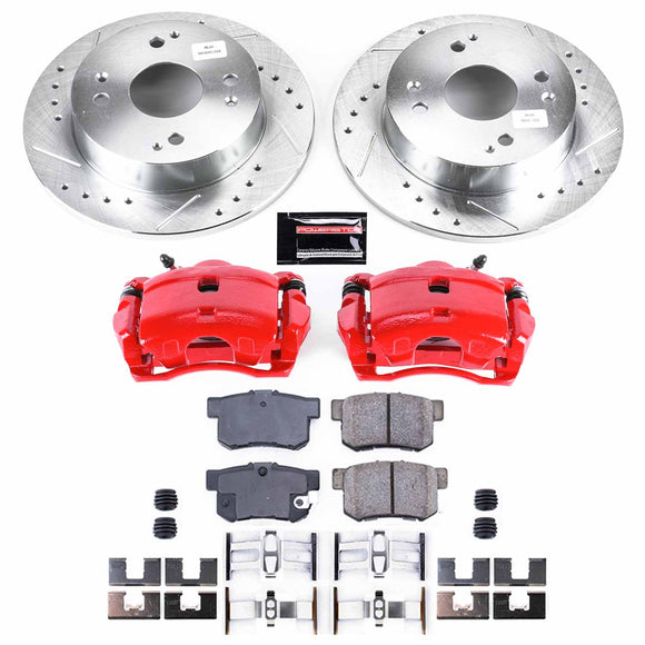 PowerStop Z23 Daily Driver Carbon-Fiber Ceramic Pads Drilled & Slotted Rotor & C