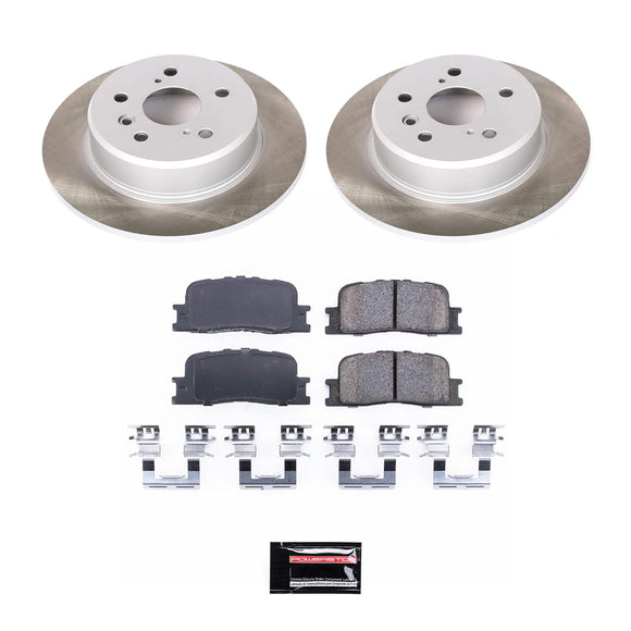PowerStop Semi-Coated Rotor and Low-Dust Ceramic Brake Pad Kit