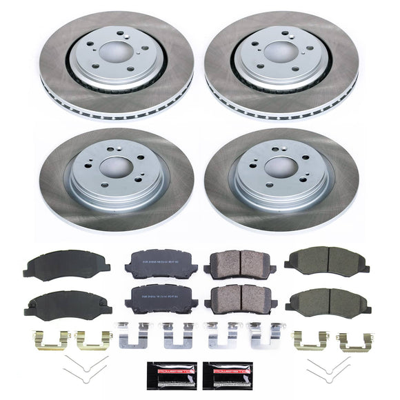 PowerStop Semi-Coated Rotor and Low-Dust Ceramic Brake Pad Kit