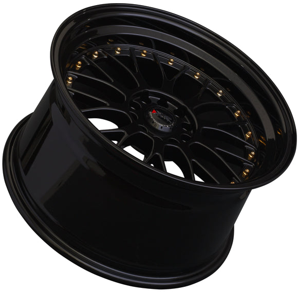 20x10.5 XXR 521 Black / Gold Rivets 5x114.3/120 ET30