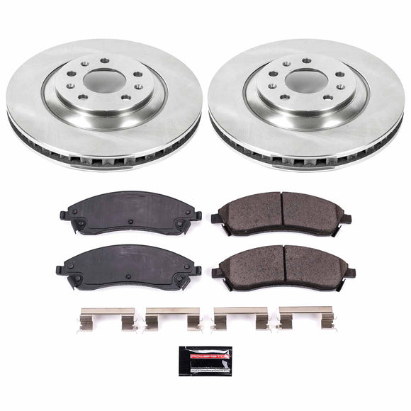 PowerStop OE Stock Replacement Low-Dust Ceramic Brake Pad and Rotor Kit