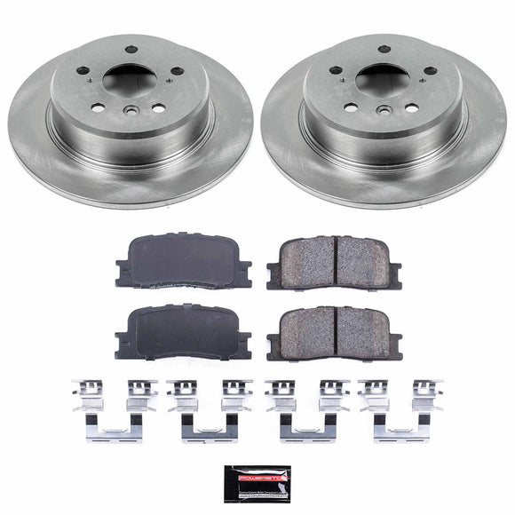 PowerStop OE Stock Replacement Low-Dust Ceramic Brake Pad and Rotor Kit
