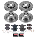 PowerStop OE Stock Replacement Low-Dust Ceramic Brake Pad and Rotor Kit