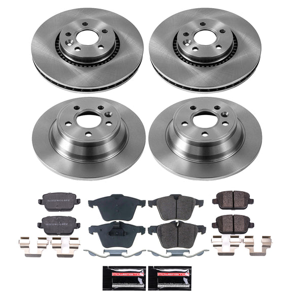 PowerStop OE Stock Replacement Low-Dust Ceramic Brake Pad and Rotor Kit