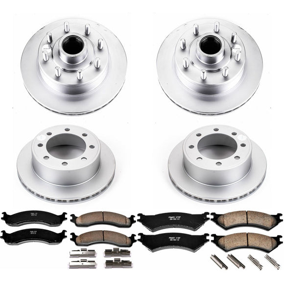 PowerStop Genuine Geomet Coated Rotor and Low-Dust Ceramic Brake Pad Kit