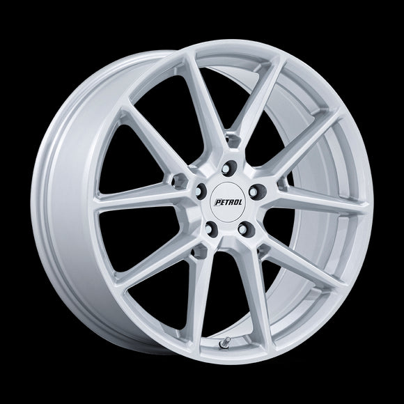 17x8 Petrol PE002 P1E Gloss Silver 5X114.3 ET40 CB72.56 Wheel
