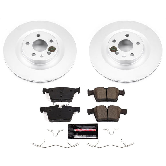 PowerStop Genuine Geomet Coated Rotor and Carbon-Fiber Ceramic Brake Pad Kit