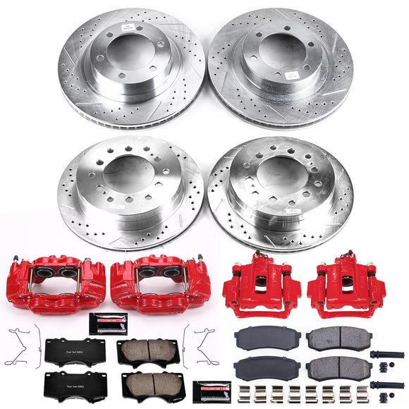 PowerStop Z23 Daily Driver Carbon-Fiber Ceramic Pads Drilled & Slotted Rotor & C