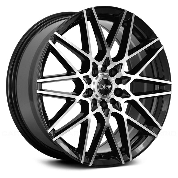 17x7 DRW Tuner D17 Gloss Black Machine Face 4x108/114.3 ET40 wheel/rim