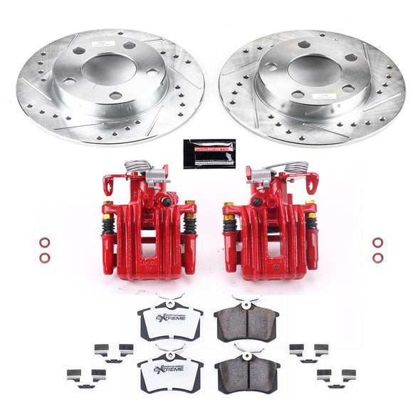 PowerStop Z26 Street Performance Ceramic Brake Pad, Drilled Slotted Rotor, and C