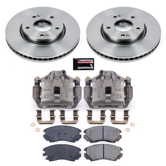 PowerStop OE Stock Replacement Low-Dust Ceramic Brake Pad, Rotor and Caliper Kit