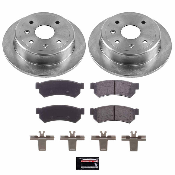 PowerStop OE Stock Replacement Low-Dust Ceramic Brake Pad and Rotor Kit
