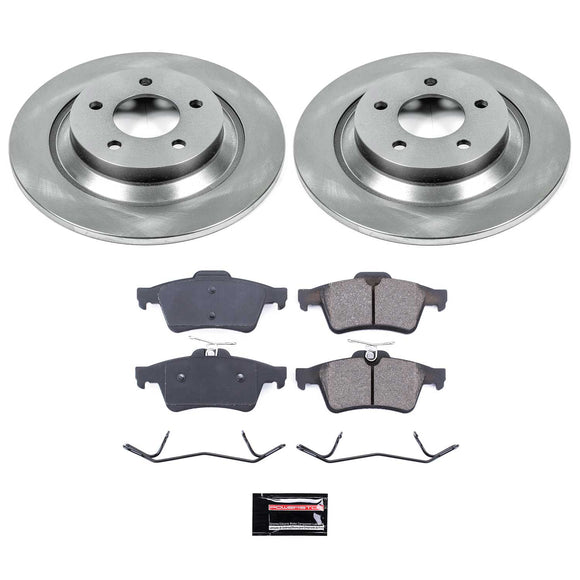 PowerStop OE Stock Replacement Low-Dust Ceramic Brake Pad and Rotor Kit