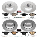 PowerStop Genuine Geomet Coated Rotor and Carbon-Fiber Ceramic Brake Pad Kit